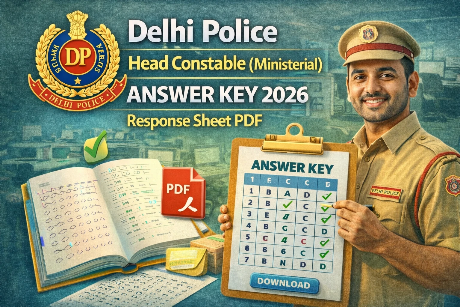Delhi Police Head Constable (Ministerial) Answer Key 2026