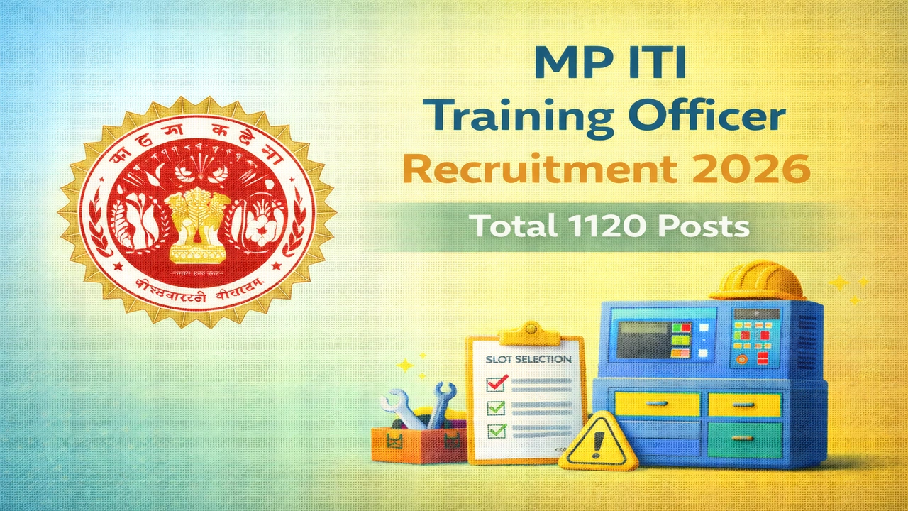 MP ITI Training Officer Vacancy 2026