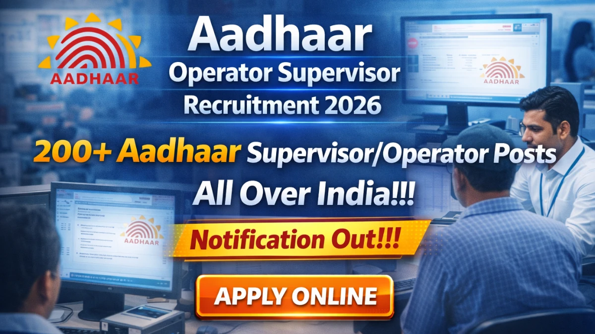 Aadhaar Supervisor Online Form 2026