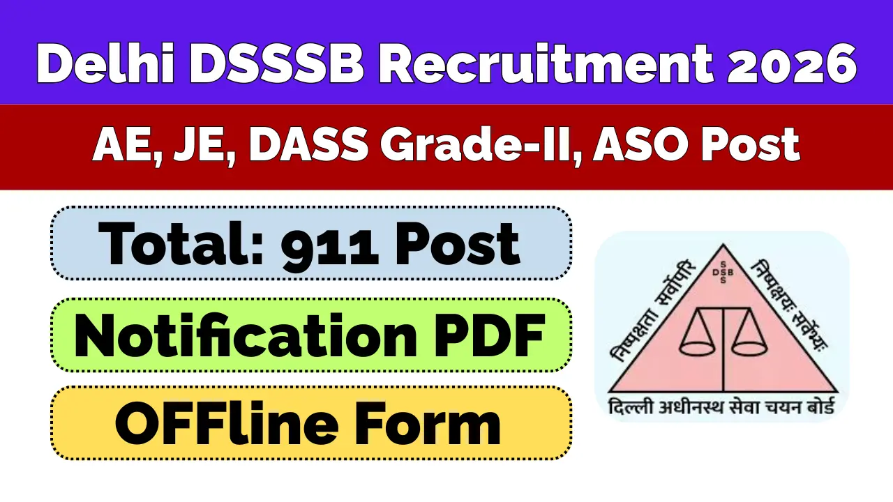 DSSSB Advt 01/2026 Notification OUT