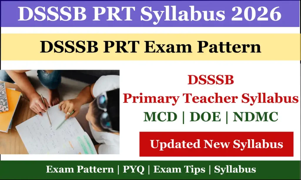 DSSSB PRT Syllabus 2026