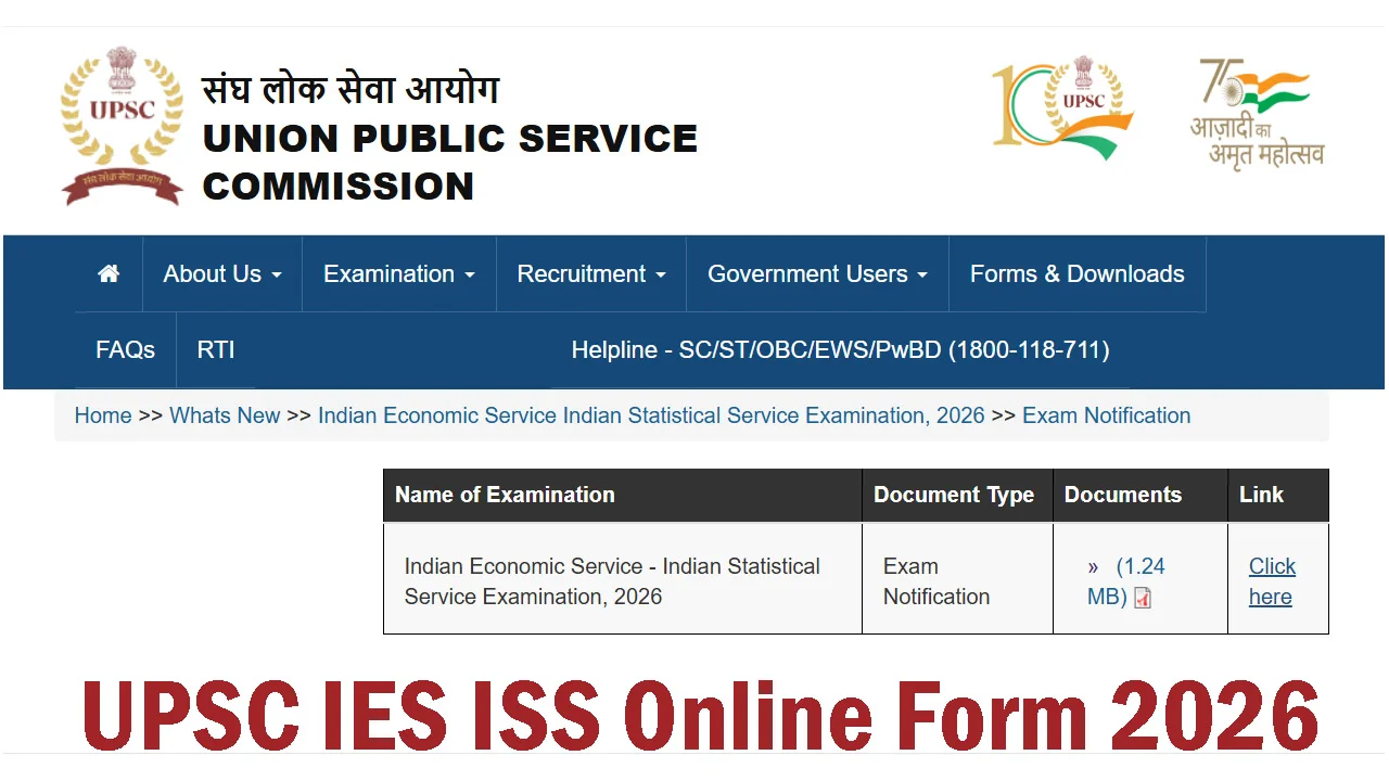 UPSC IES ISS 2026